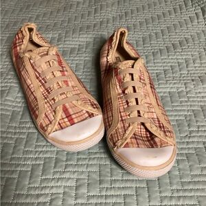 Ladies Plaid Cutoff  Joe Boxer Slip On Sneaker Type Shoes Size 11